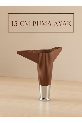 Puma 15 Cm Ceviz-krom Mobilya Kanepe Tv Ünitesi Kosol Ayağı Ceviz-krom