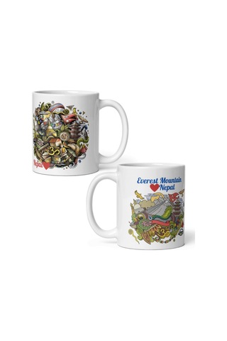 Nepal Kupa Bardak 2 Adet Seyahat Hatıra Nepal Mug