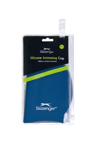 Slazenger Yüzücü Bonesi Silikon Sn00 Navy Pvc Zipper Bag Koyu Mavi