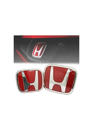 Honda Civic Fb7 Arka Panjur Logosu Arması Kırmızı Logo 2012 / 2016