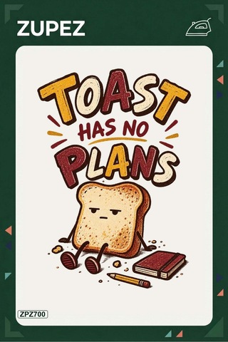 Zpz700 Toast Has No Plans Ütüyle Uygulanabilir Transfer Baskı - 911529707 Zpz700 Toast Has No Plans Ütüyle Uygulanabilir Transfer Baskı - 911529707