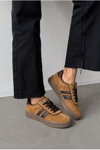 V.S.H Velvet Rota Kadın Camel-siyah Sneaker Spor Ayakkabı - Kadın Günlük Ayakkabı-2524