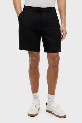 Tommy Hilfiger Bağlamalı Normal Bel Keten Bermuda Short Erkek Short Mw0mw44353 Bds Siyah