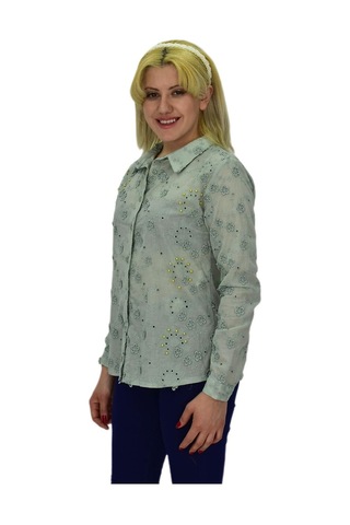 Kadın Brodeli Taşlı Bluz Bgl-st03720 001