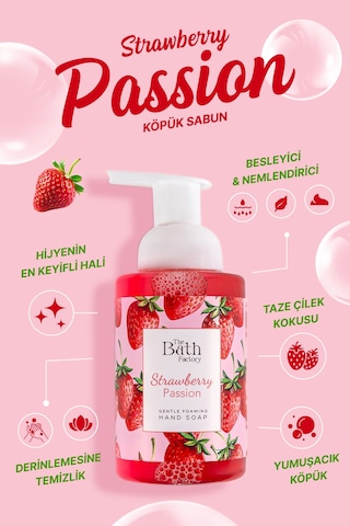 The Bath Factory Çilek Özlü Nemlendirici Köpük Sabun 300 ML