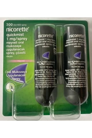 Nicorette Quickmist 1 MG Meyveli Ağız Spreyi 2 x 150 ML Nicorette Quickmist 1 MG Meyveli Ağız Spreyi 2 x 150 ML