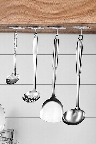 4 Adet Kendinden Yapışkanlı Kapı Duvar Askısı Kancası, Güçlü Yapışkanlı Şeffaf Askı, Yapışkanlı Askı Renkli