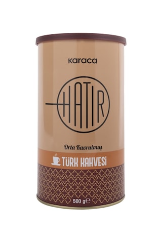 Karaca Hatır Orta Kavrulmuş Türk Kahvesi Teneke Kutu 500 G