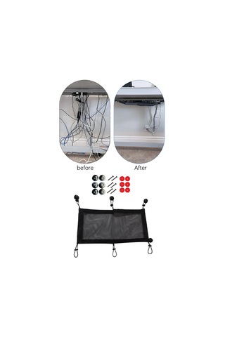 Homyl Ayakta Masa Ev Için Kablo Yönetimi Mesh Esnek Tel 25x50cm