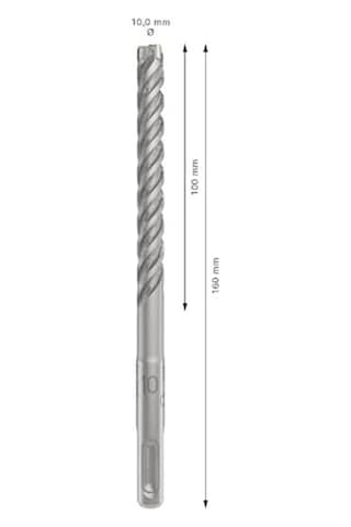 1x Pro Sds Plus-5x Kırıcı Delici Delme Ucu Donatılı Beton, Beton, Ø 10,00 Mm, Professional Aksesuar Kırıcı Del