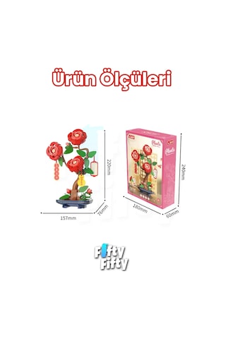 Jaki Plante Serisi Gül Modeli 262 Parça Oyucak Yapım Seti -ffdk001