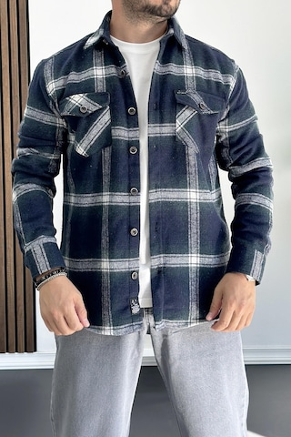 Erkek Normal Kalıp Oduncu Gömlek Yeşil Edw199 Yeşil