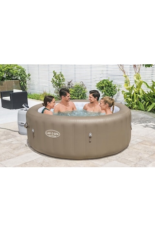 Lay-z-spa 60017 Palm Springs Airjet Şişme Spa Havuzu, 4-6 Kişilik Krem