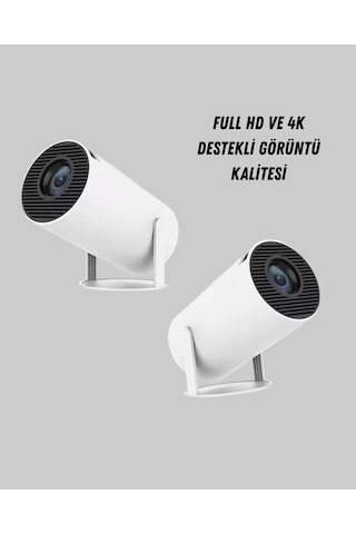 4k Destekli Full Hd Projeksiyon Cihazı - 130 İnç Geniş Ekran Wifi Ve Hdmı Bağlantılı