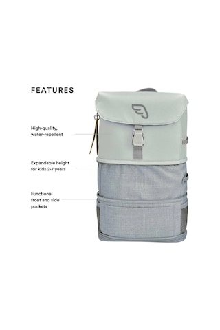 Stokke Jetkids Crew Backpack Green Aurora Yataklı, Geniş Hacimli Çocuk Sırt Çantası Açık Yeşil