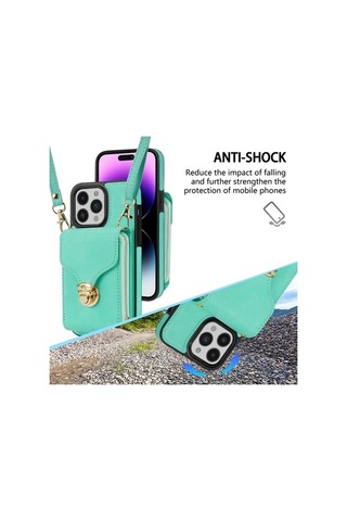 Bloomnest Cbtx İphone Uyumlu 14 Pro Fermuar Donanım Kartı Cüzdan Kılıfı Diğer
