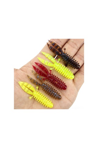 Springsun 5 Adet Yumuşak Karides Yem 5,5cm - Tatlısu Balıkçılığı İçin Gerçekçi Hareketli Yapay Yem