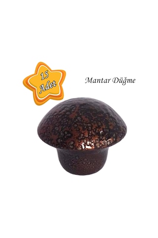 15 Adet Bakır Mantar Düğme Kulp Mobilya Çekmece Dolap Kapak Kulbu Metal Kulp Aksesuarları Vidalı