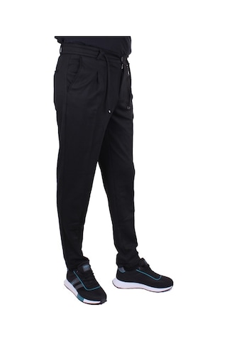 Dagoster Dmg23-611275 Siyah Normal Bel Double Paça Flota Cepli Erkek Pantolon Siyah
