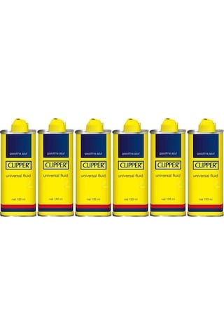 Clipper Benzin Çakmak Benzini 133Ml x 6 Adet + 20 Li Çakmak Taşı