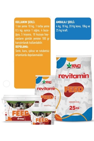 Revitamin Feed Bağışıklık Sistemi Yem Katkı 25 Kg Kraft