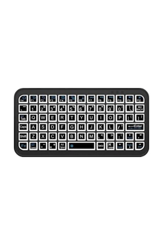 Rgb Işıklı Kablosuz Mini Klavye 10 Mm İnce Gövde - Karbul6613-2958 Renkli