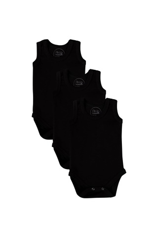Tr 3'lü Bebek Zıbın Seti 100% Pamuklu Ribana Çıtçıtlı Atlet, Body Zıbın Unisex 3 Adet