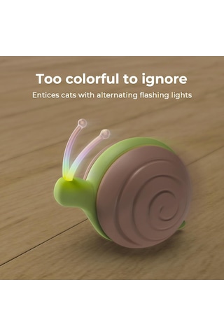 Cheerble Akıllı Kedi Oyuncağı - Şarjlı Salyangoz, Kahverengi, 7x5x5.8 Cm