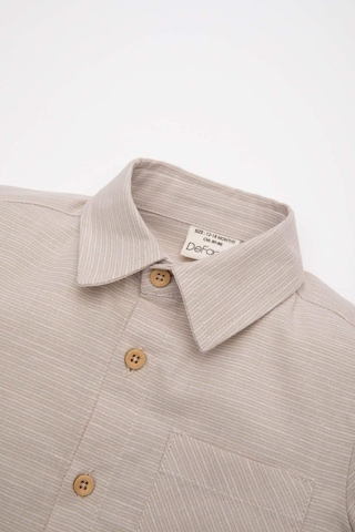 DeFacto Erkek Bebek Dokuma Etiketli Kısa Kollu Basic Düz Gömlek C3417A524SMBG269 Bej