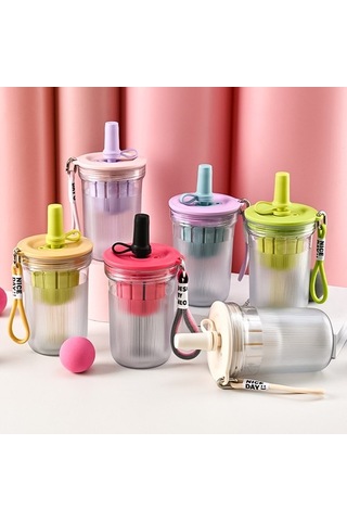 Saplı Öğrenci Sevimli Su Bardağı, Saman Fincanı, Çay Su Ayırma, Taşınabilir Kore Tarzı Içecek, Kahve Fincanı, 480ml Ht4wr5 Diğer