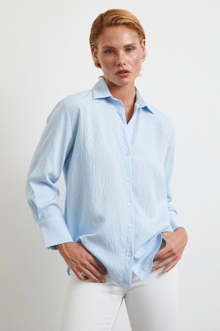 Paralel Çizgili Gömlek Mavi Mavi