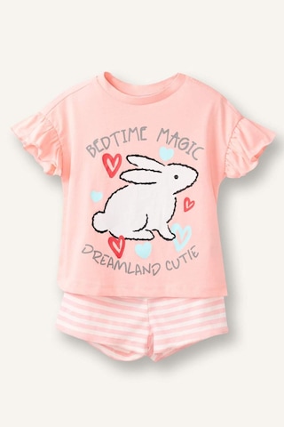 Defacto Fitilli 2li Açık Pembe Pijama Takımı Kız Bebek H9308a526smpn621 Pembe-pn621