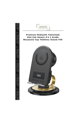 Premium Hediyelik Teknolojik Alet Çok Amaçlı 4'ü 1 Arada Masaüstü Cep Telefonu Standı F69