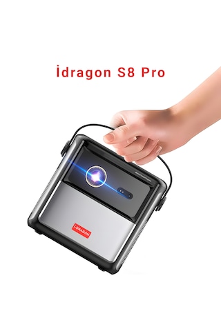 İdragon S8 Pro Full Hd 1080p Akıllı Dlp Projeksiyon Cihazı, Android 11, 500 Ansı, Dahili Bataryalı Taşınabilir Projektör Dr-1200