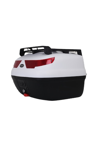 Motosiklet Arka Çantası Beyaz 40 Litre Topcase Motor Çanta Sl-40
