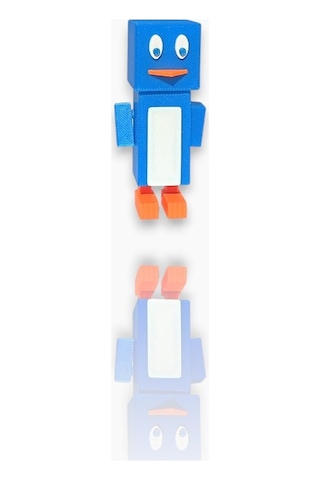 Super Bear Adventure, Baaren-şika, Penguen, Tilki, Tavşan, Timsah, Arı Loy3d 9 Cm Mavi
