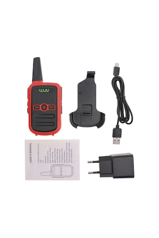 Wln Kd-c51 16 Kanal Kırmızı Kasa Şarj Aleti Dahil Tekli Telsiz 3-5 Km