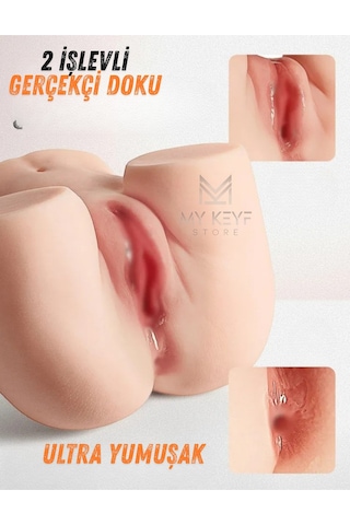 My Keyf Ultra Realistik 2 İşlevli Kalça Manken Titreşimli 4.5 Kg Ağırlık Gerçekçi Doku
