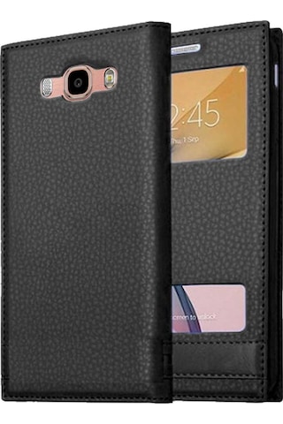 Samsung Galaxy J7 2016 J710 Uyumlu Pencereli Kapaklı Magnum Kılıf