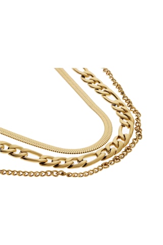 Kadın Üçlü Model Gold Renk Çelik Kolye Gold