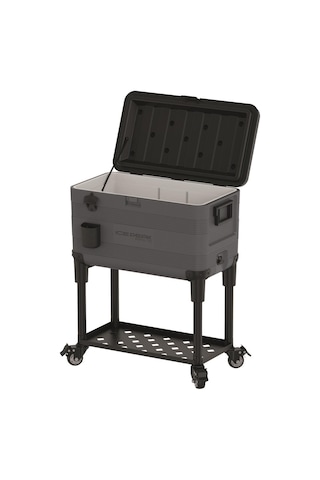 Icepeak Patio 70 Tekerlekli Raflı Buzluk 65.8 Litre Siyah