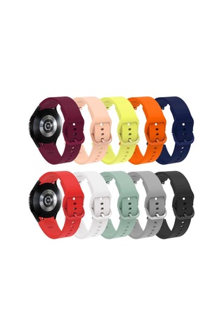 Samsung Galaxy Uyumlu Watch 4 Classic 42Mm Krd-50 Silikon Kordon-Siyah