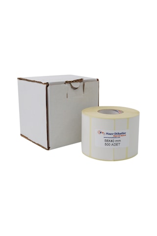 Terazi Etiketi Eko Termal Rulo Etiket 58mm X 40mm 500 Adet