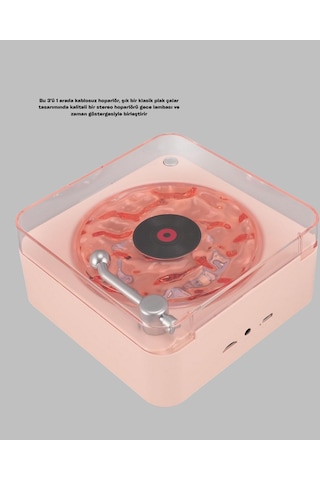 Retro Bluetooth Hoparlör Pembe
