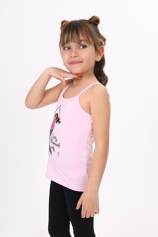 Toontoy Kids Toontoy Kız Çocuk Deniz Kızı Baskılı Pul İşlemeli Atlet Pembe