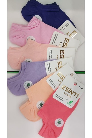 Esinti Kadın Bambu Snecker Çorap 12 Adet 001