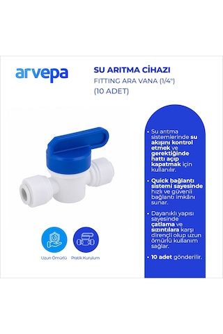 Su Arıtma Cihazı Ara Vana Fitting 10 Adet