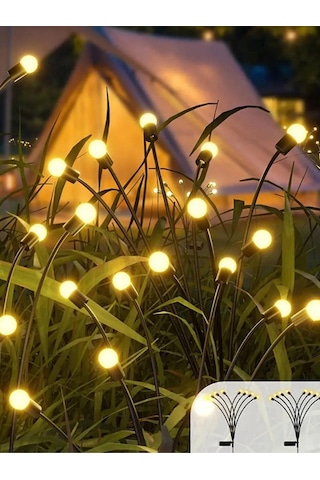 4 Adet 6 Led'li Güneş Enerjili Ateş Böceği Çiçek Lamba