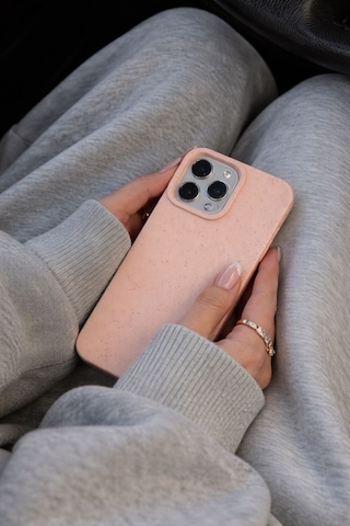 Apple iPhone Uyumlu 15 Pro Max İçin Darbeye Dayanıklı Pudra Pembe Renkliı Silikon Telefon Kılıfı Resimdeki