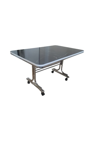 Pratik 70X110 Tekerlekli Orta Sehpa Krom Nikel Kaplamalı Metal (514492278)